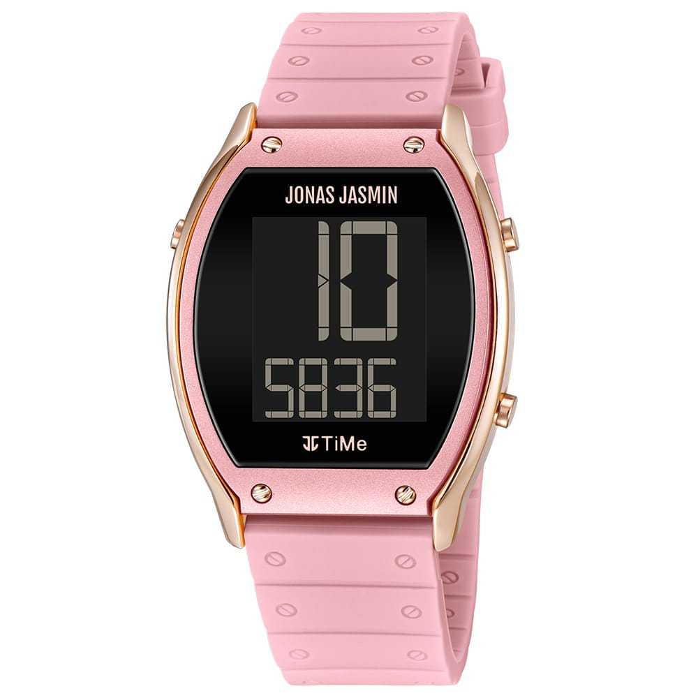 Jonas Jasmin 2236 Digital Jam Tangan Wanita Original Anti Air Warna Pink