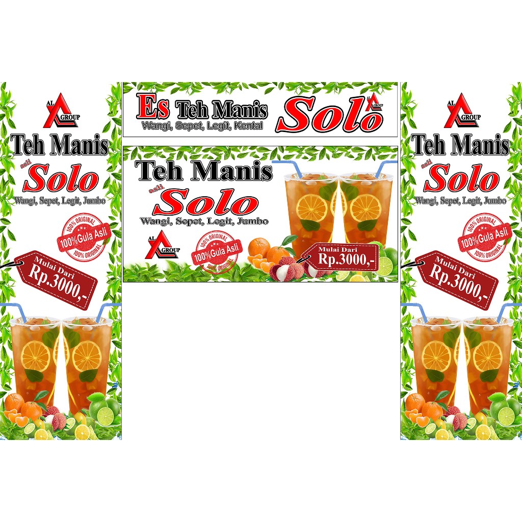 Stiker es teh manis asli solo