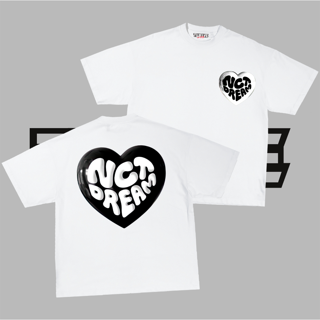 NCT DREAM White Oversize T-Shirt | Kaos NCT DREAM Aesthetic | Atasan Pria Wanita | Baju Cowo Cewe Un