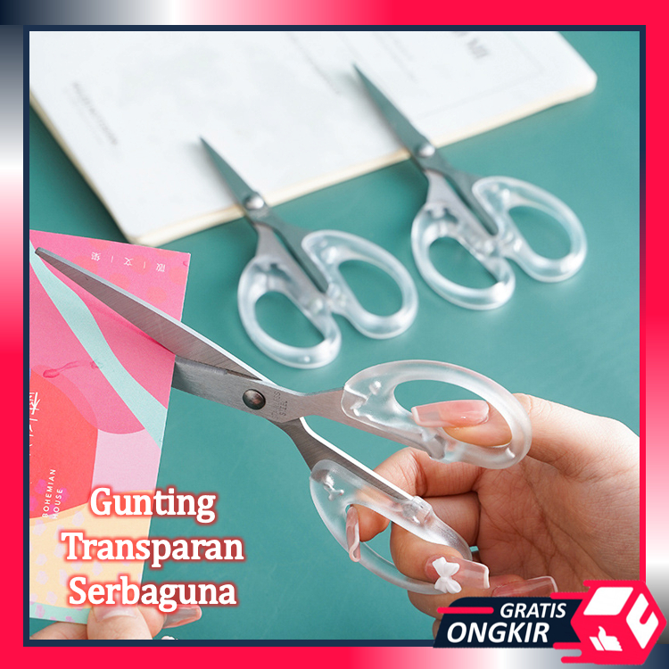 

Gratis Ongkir - H5920 Gunting Transparan Bening Multifungsi / Gunting Kertas Aesthetic / Perlengkapan Alat Tulis