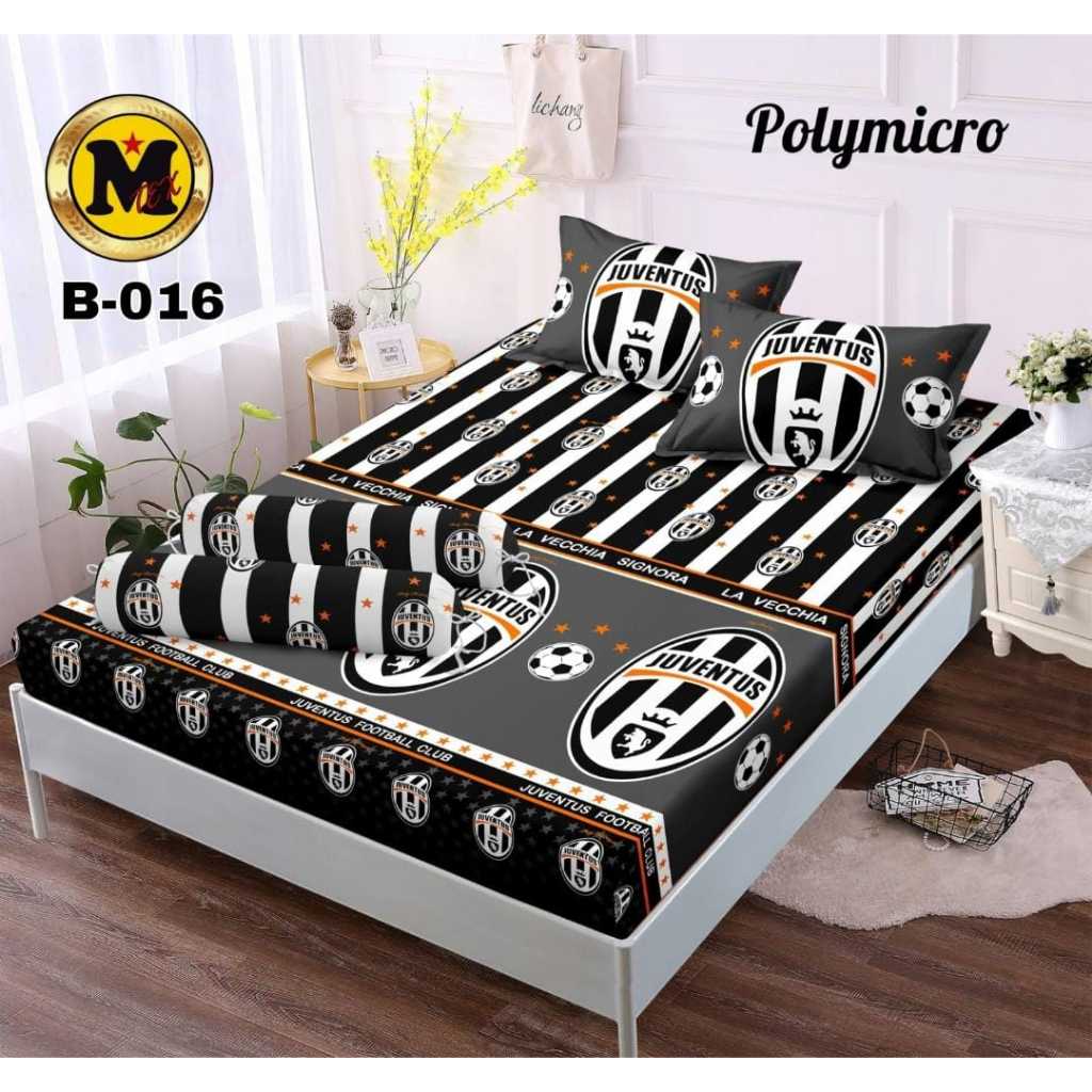 SPREI MURAH PROMO SPREI BOLA JUVENTUS MU AC MILAN REAL MADRID SEPREI 180X200 160X200 120X200