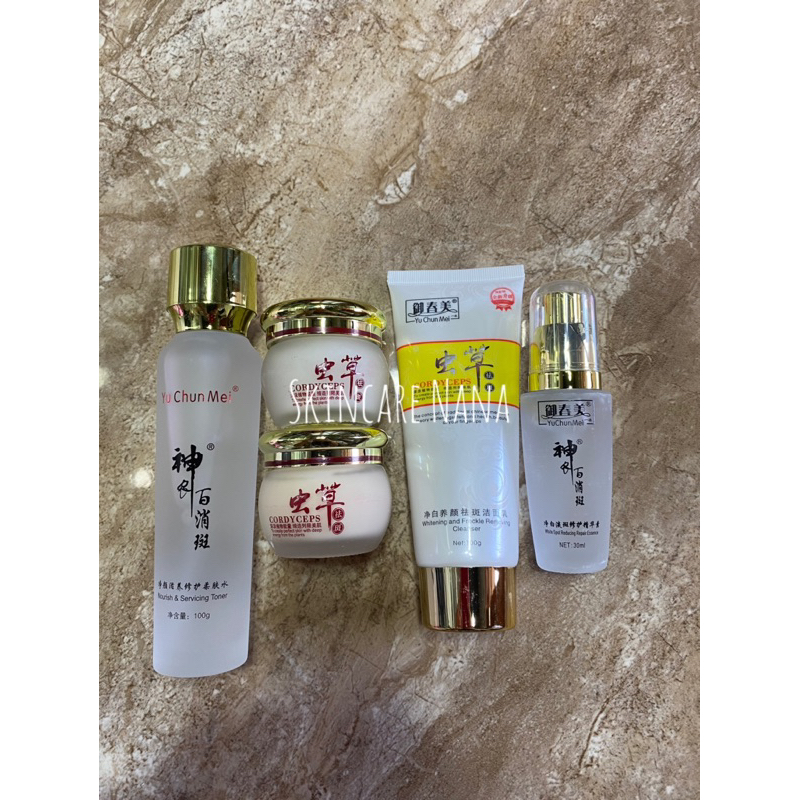 PAKET LENGKAP YU CHUN MEI SAMA TONER 5 ITEM/ YU CHUN MEI PLATINUM/ YCM IMPORT ( SKINCARE YU CHUN MEI