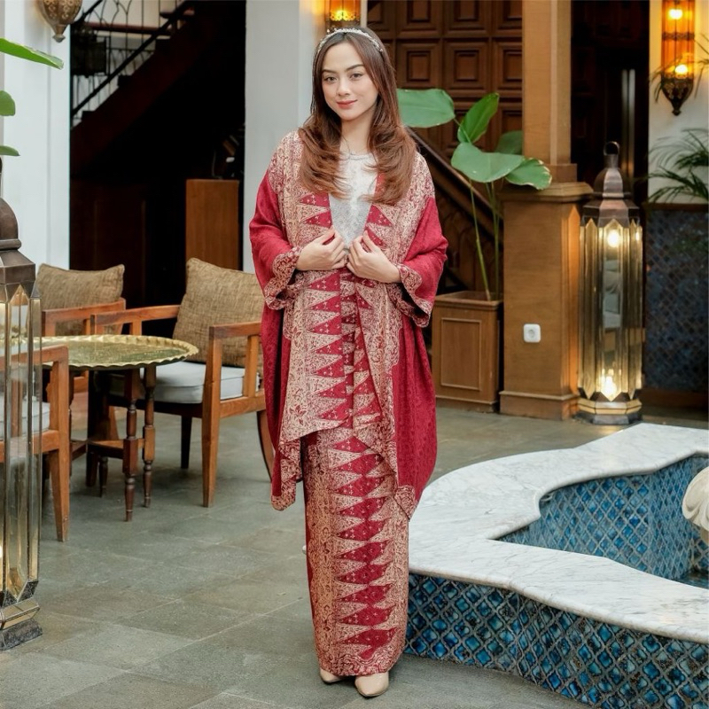 SET OUTER MALIKHA SERIES VISCOSE JUPRI KOSONG ROK LILIT