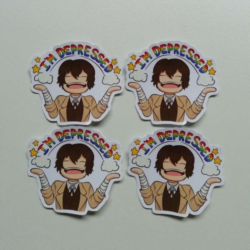 Stiker Anime Bungo Stray Dogs Stiker Dazai Osamu Stiker Dazai