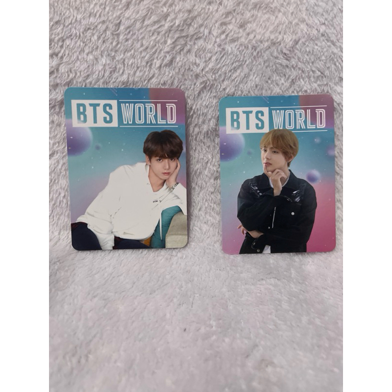 Ready Stock BTS Taehyung JUNGKOOK POB WEVERSE Be essential dan BTS WORLD LUGGAGE TAG PHOTOCARD