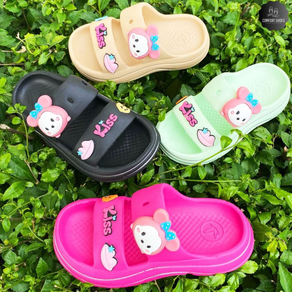 Gratis Pengiriman  COLLIN sendal selop anak cewek karakter usia 2th  1th B7816Ckt