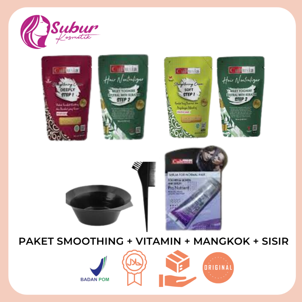 (Paket Obat Smoothing Mini) Cultusia Obat Smoothing Rambut Mini 2x100Ml