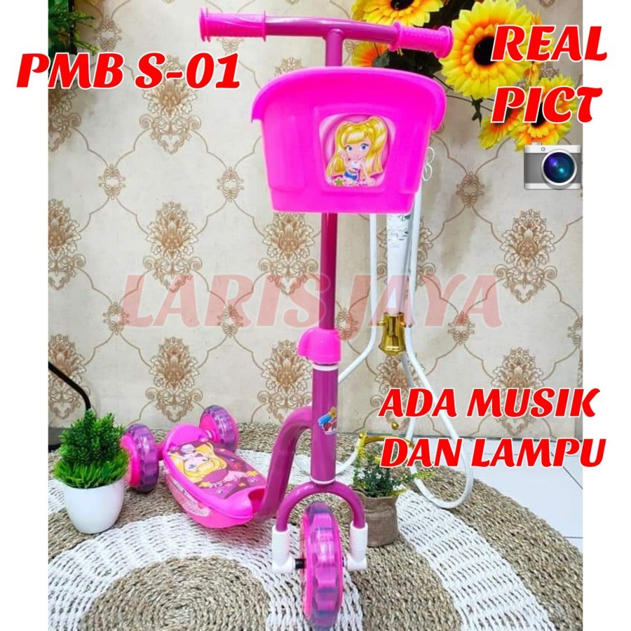 BONUS BELL Sekuter otoped anak pmb s01 mainan anak scooter roda tiga skuter anak SKUTER ANAK EXOTIC