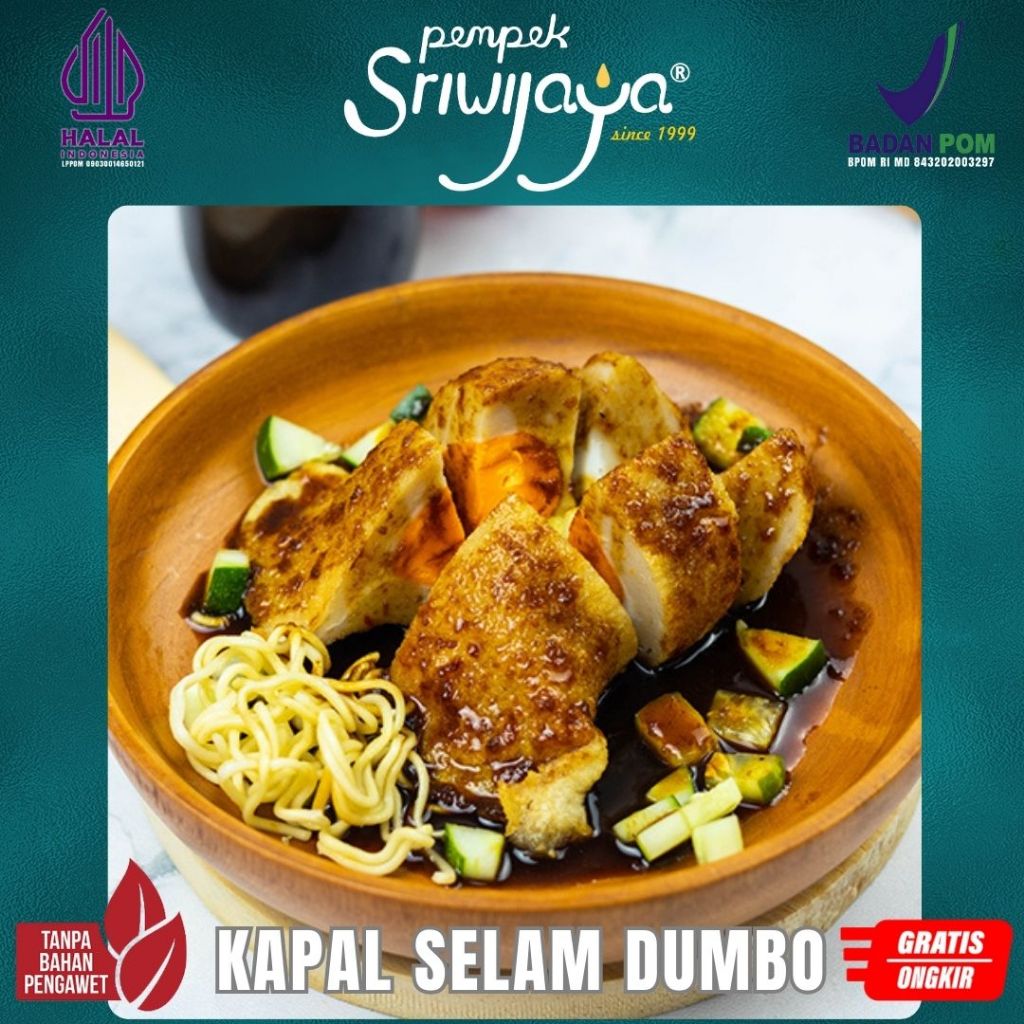 

Pempek Sriwijaya Kapal Selam Dumbo Telur Bebek 5pcs