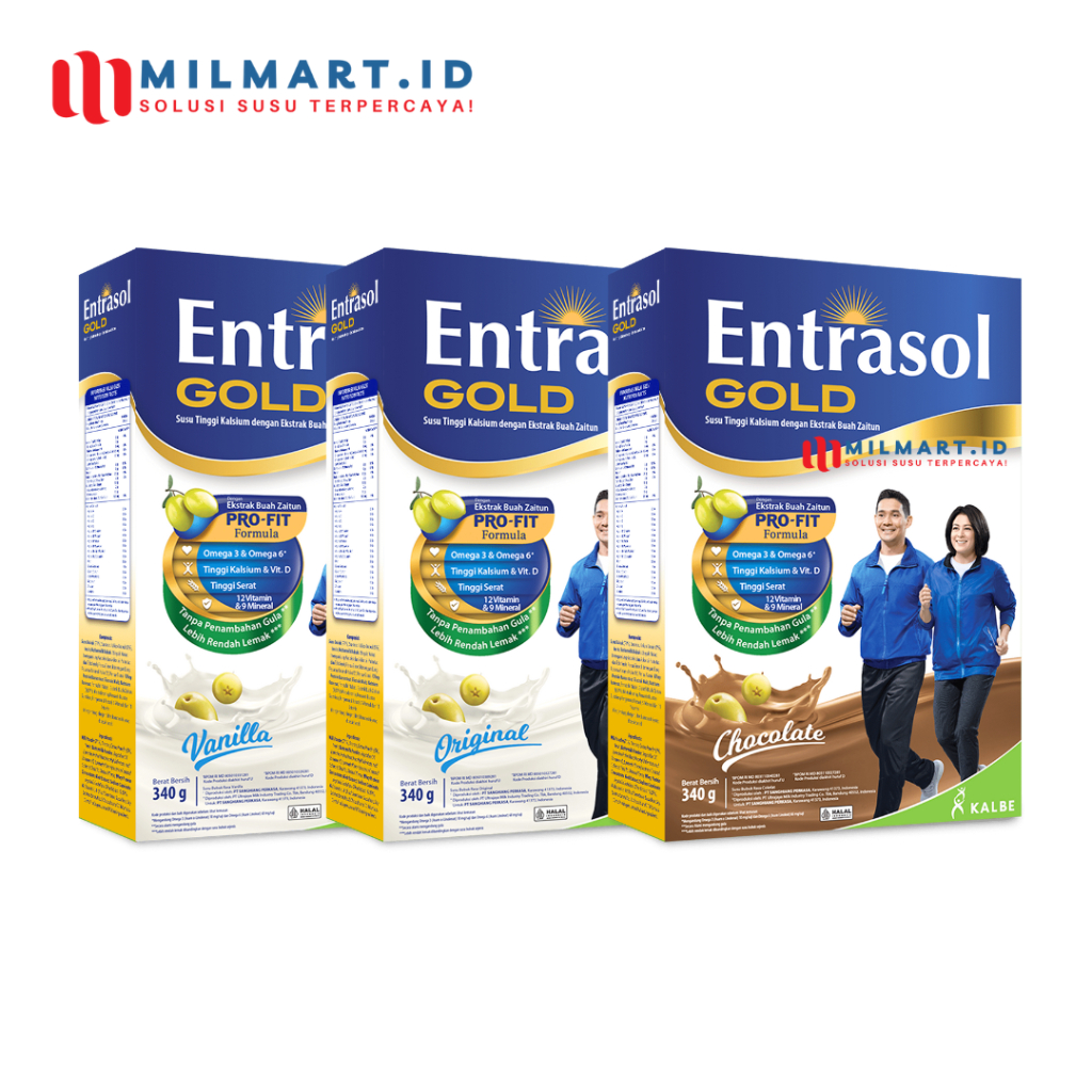 

ENTRASOL GOLD 340 G CHOCOLATE/VANILLA/ORIGINAL SUSU NUTRISI KESEHATAN LANSIA VANILA COKLAT