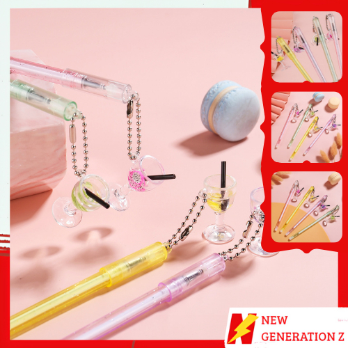 

NGZ Pulpen Lucu Aesthetic Pulpen Gelas Juice Fancy Pen Gantungan Minuman Cocktail Bolpoint Karakter Minuman Cangkir Pena Gel Bolpen Unik Alat Tulis Kantor Gel Karakter