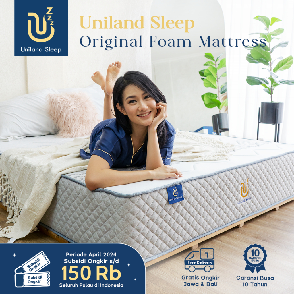 Uniland Sleep 120x200 / Super Single Size / Ukuran No 3 / Kasur Busa / Pocket Spring