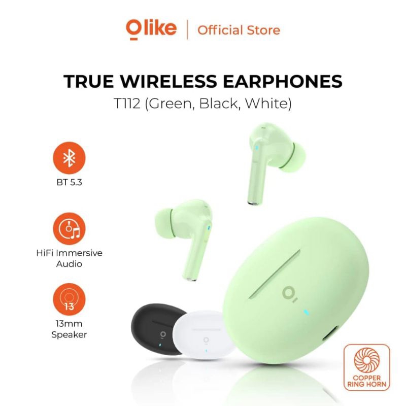 OLIKE HEADSET TWS TRUE WIRELESS T112 EARPHONE BLUETOOTH V5.3