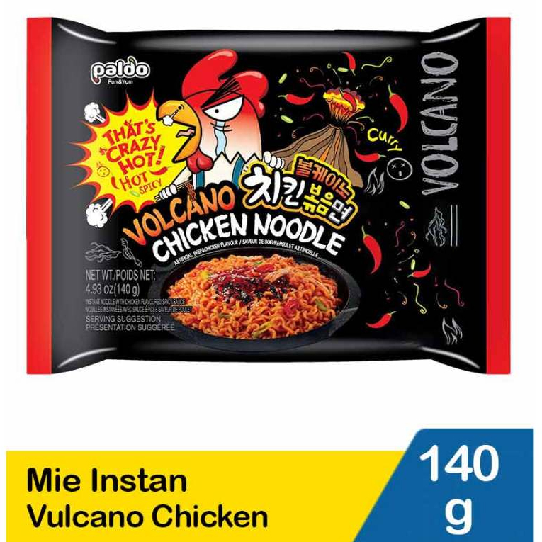 

Paldo Volcano Chicken Noodle 140gr / Mie Goreng Pedas Korea