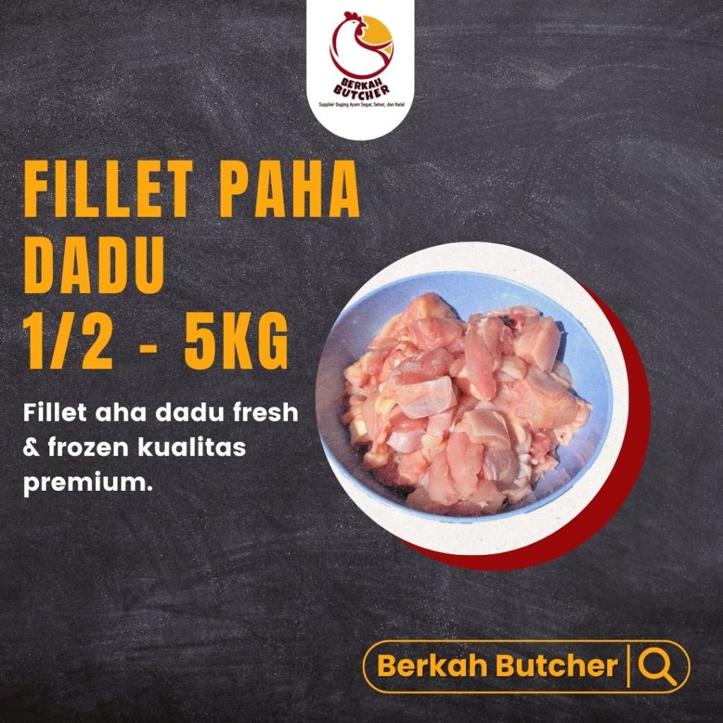

JUN Daging Boneless Paha Ayam Fillet 1kg Potong Dadu - Berkah Butcher
