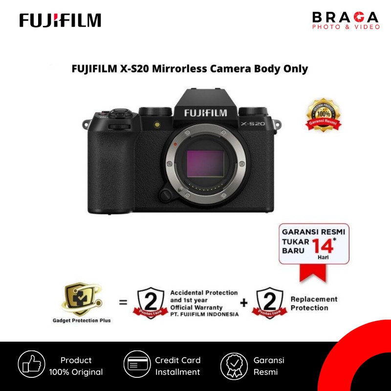 Fujifilm X-S20 / XS20 / XS-20 / XS 20 Body Only - Garansi Resmi