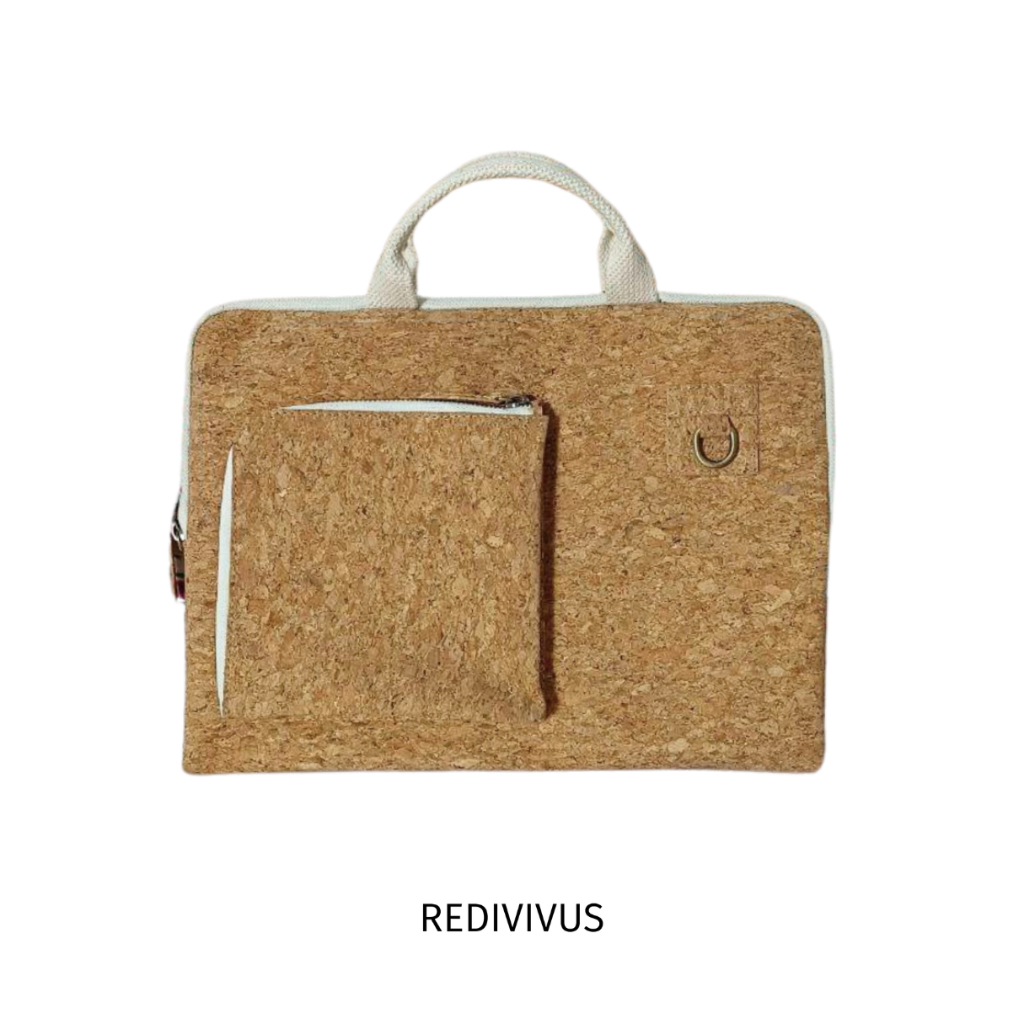 Redivivus - Rafaila / Laptop Cork Bag / 13inch and 14inch Laptop Bag / Tas Laptop / Recycled