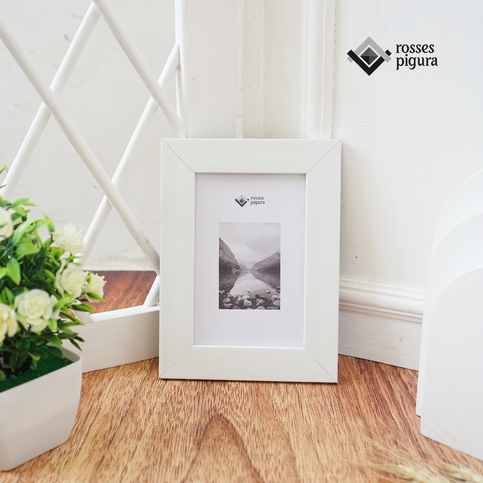 Pigura 4R (plus kaca) 10x15CM Bingkai Foto Aesthetic Kayu Custom Cantik Dinding Duduk Emas Elegan Hi