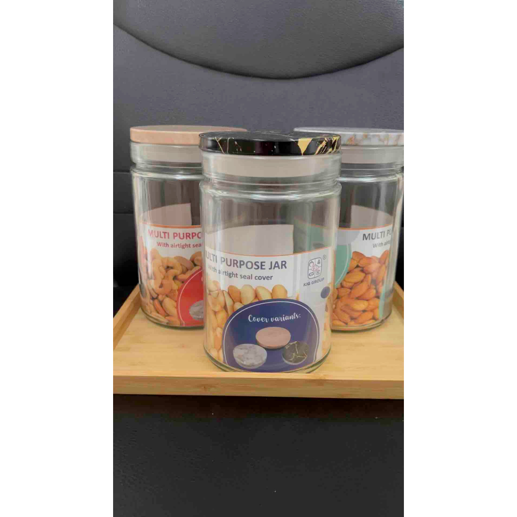 Multi Purpose Jar With Airtight Seal Cover KIG Group / Toples kaca 1,3L / Toples Kaca Lebaran / Topl