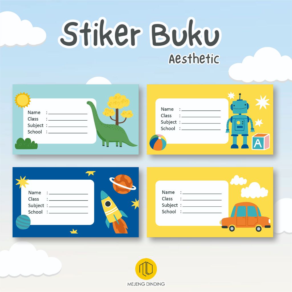 ( 30 PCS ) STIKER LABEL BUKU / LABEL BUKU / STIKER / LABEL NAMA / STIKER BUKU AESTHETIC / STIKER NAM