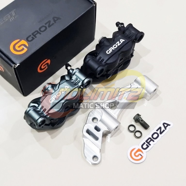 Kaliper Rem Depan Groza Zest Monoblok Disc Brake 220mm Mio Smile Karbu