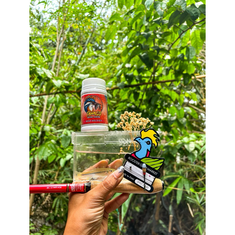 UMPAN TANAGO RED VELVET KEMASAN BOTOL 70 GRAM UMPAN MIKRO FISHING