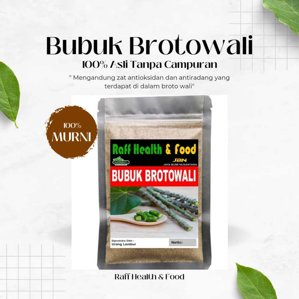 

Brotowali Bubuk 100% Original Tanpa Campuran, Serbuk Brotowali, TINOSPORA CORDIFOLIA GRADE A