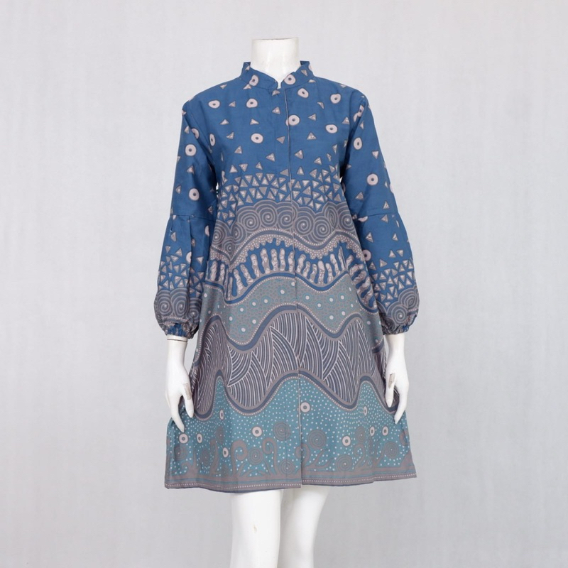 Atasan Batik warna Sage, navy, pink busui Friendly