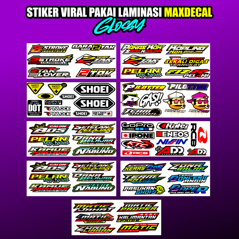 

Stiker Kata Kata Set Pack Terbaru Viral Pakai Laminasi Maxdecal Glossy