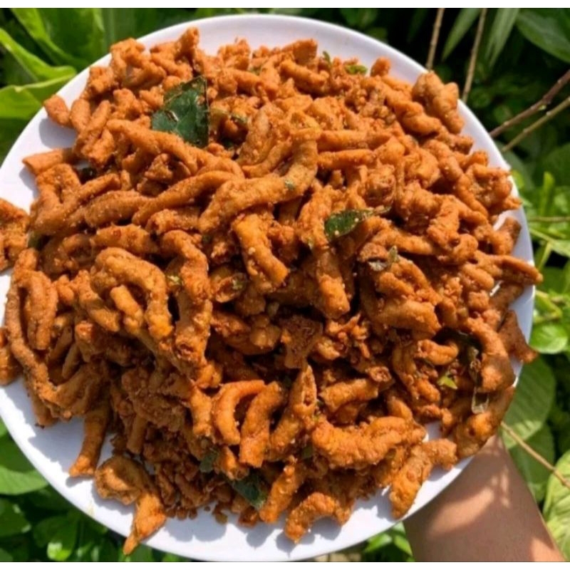 

usus crispy PEDAS gurih 1 kg/kripik usus/usus krispi dadakan/usus gurih/usus kering/kripik pedas Alami/usus crispy Rendah lemak/kripik usus crispy murah enak