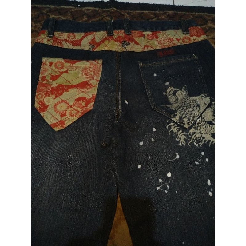 sukajan koi tattoo jeans