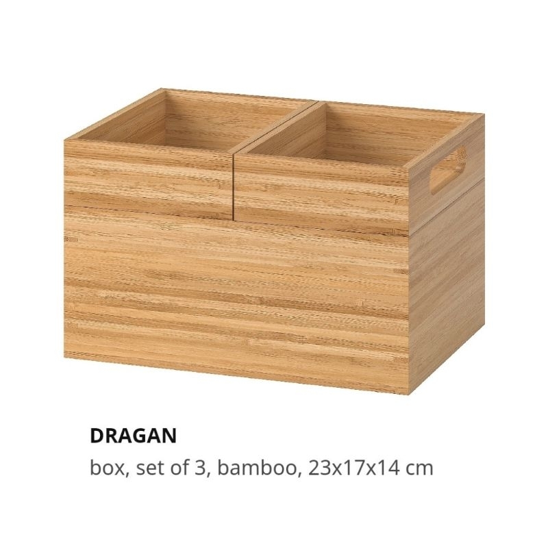 DRAGAN box ikea kotak bamboo penyimpanan
