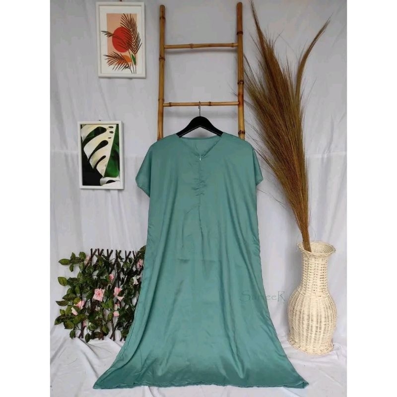 Daster rumahan, daster rayon polos adem busui panjang semata kaki, daster kekinian jumbo murah, dast
