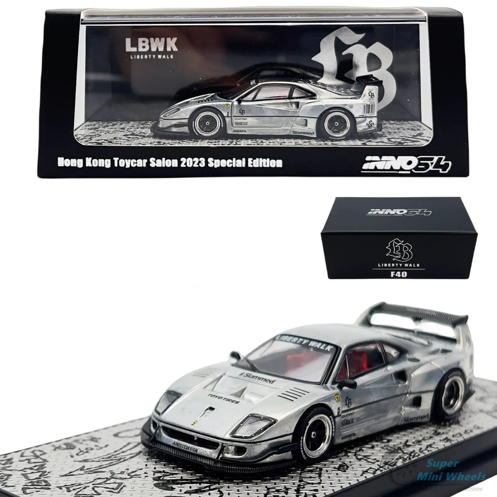 INNO64 Inno Ferrari F40 LBWK Hong Kong Toycar Salon 2023 Matte Black Chase Car