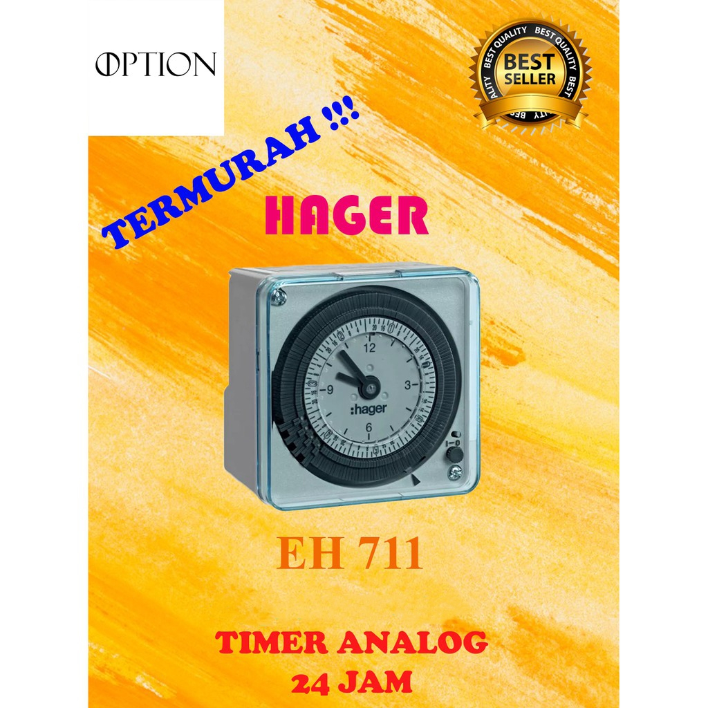 Hager EH 711 Timer Analog 24 Jam / Hour 196 – 253 V