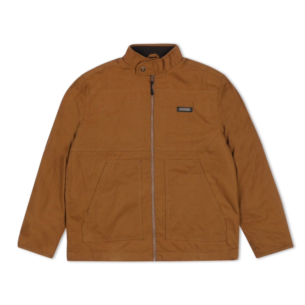 Jaket MGEE Original - Jaket Basic Harrington Stand Collar Original MGEE Costa 001 Brown