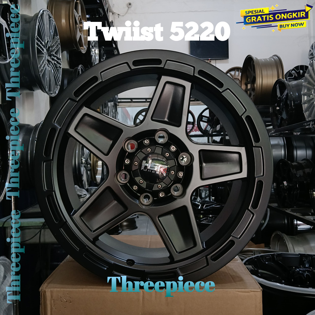HSR TWIIS velg ring 17 lebar 8 et 20 warna hitam |velg mobil pajero, fortuner, hilux