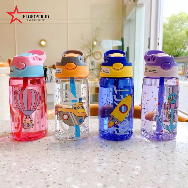BOTOL MINUM ANAK MURAH TALI SEDOTAN TEMPAT MINUM ANAK LUCU + BOX