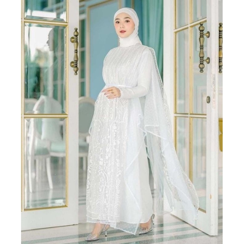 rent dress/ sewa dress/ baju pesta florence dress in white