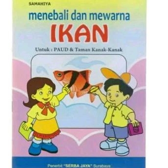 buku belajar mewarnai dan menggambar ikan serba jaya