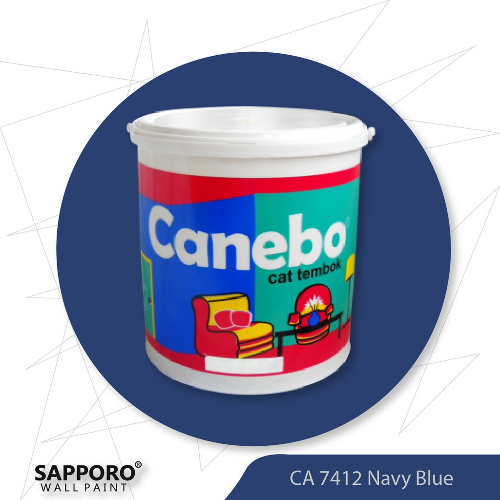 Cat Tembok Canebo Navy Blue 5KG Cat Tembok Terbaik Termurah