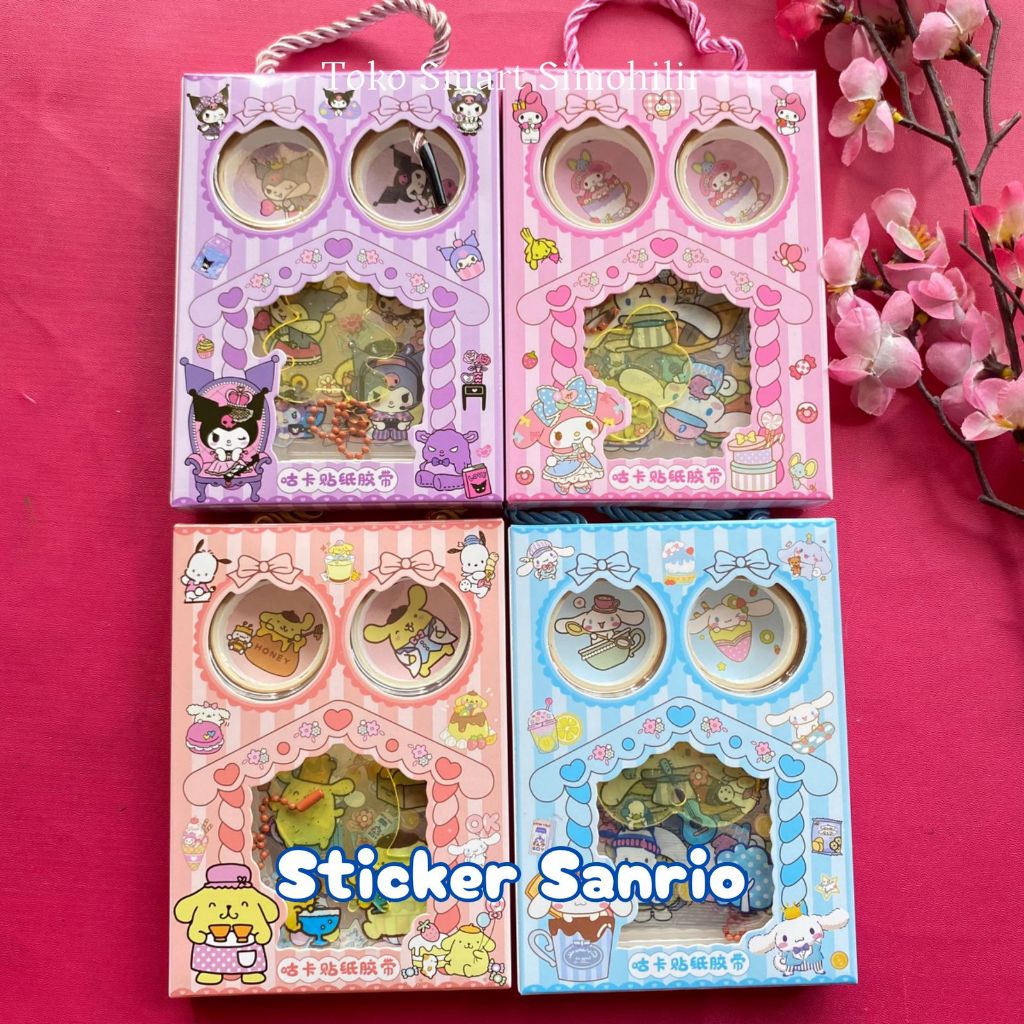 

1 SET STICKER DAN ISOLASI TAPE SANRIO SERIES