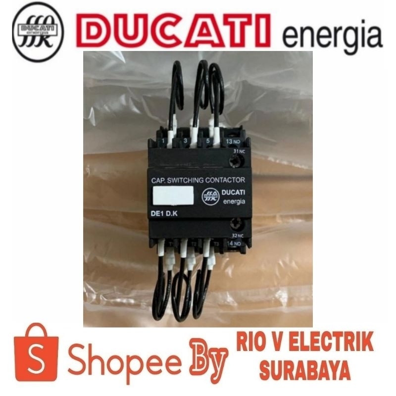 Contactor Capacitor Ducati Energia 25 kvar DE1-D25K11 Kontaktor Kapasitor ducati 25 kvar DE1D25K11 r