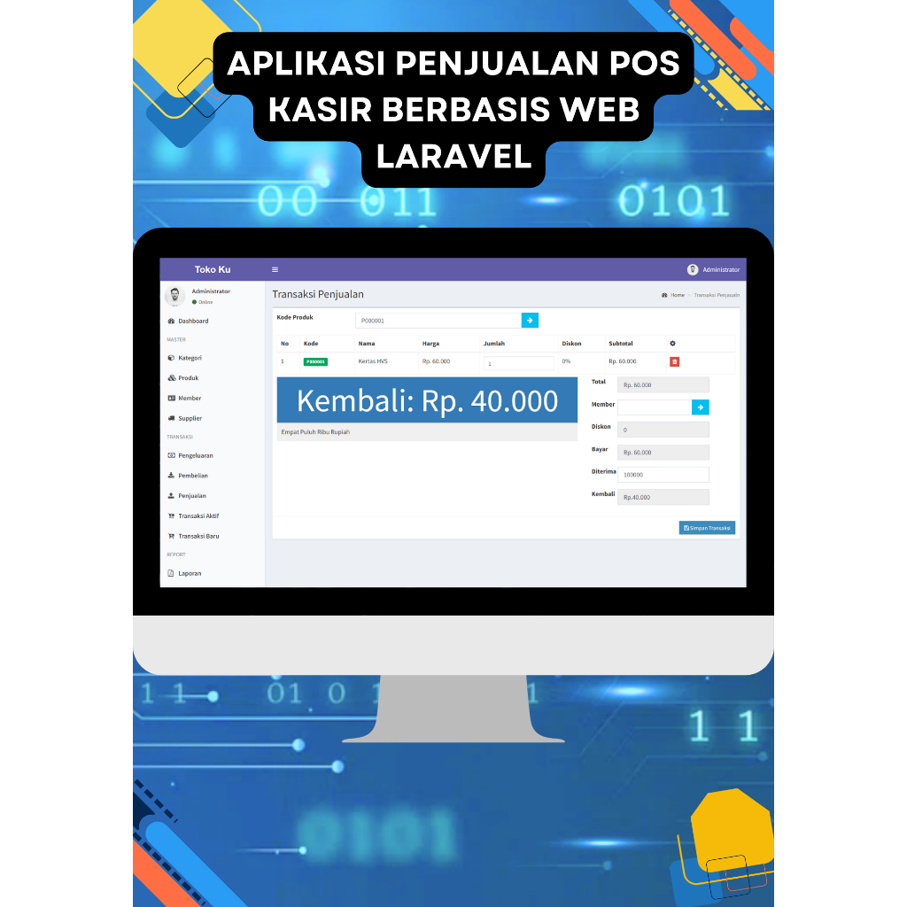Aplikasi Penjualan POS Kasir Berbasis Web Laravel