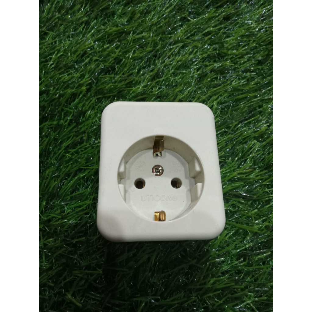 Stop Kontak 1Lb - 6Lb + Kabel. Stop Kontak Kabel lubang 1 Uticon Kabel 3m