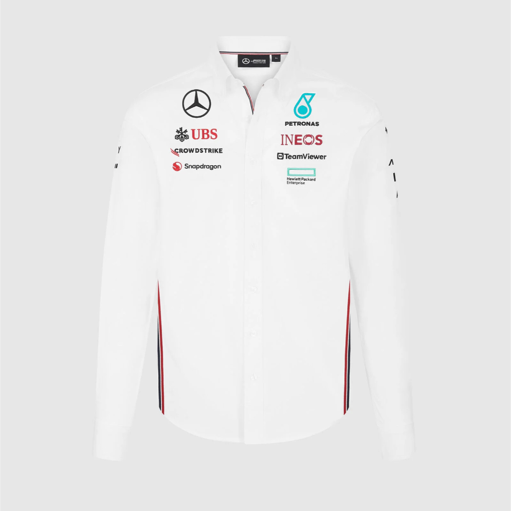 Mercedes-AMG F1 2024 Team Shirt. Kemeja Pria ORIGINAL Formula 1