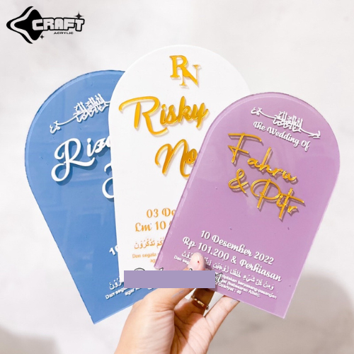 Akrilik Brush Bentuk Kubah Nama Timbul Custom Desain Warna Akrilik Warna Brush Kubah Dome Cutting Na