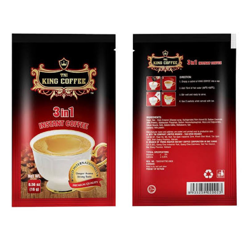 

Tni King Coffee 3in1 Kopi Instan Vietnam Trung Nguyen