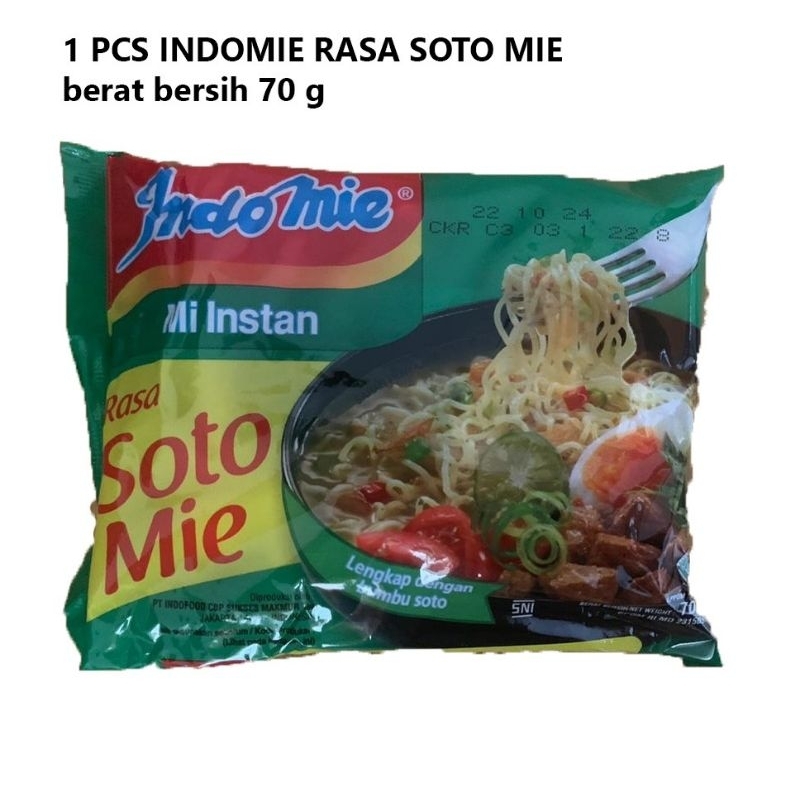 

INDOMIE RASA SOTO MIE berat bersih 70 g