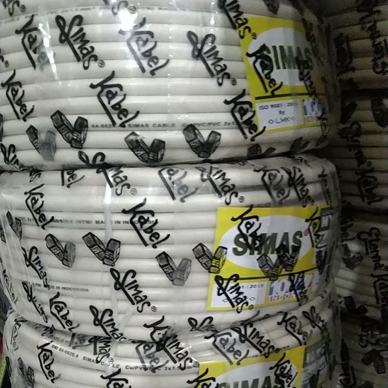 kabel tembaga NYM 2x1,5 simas per meter